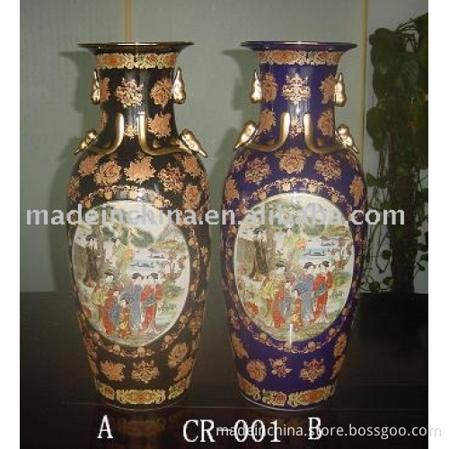 blue&amp;black porcelain vase